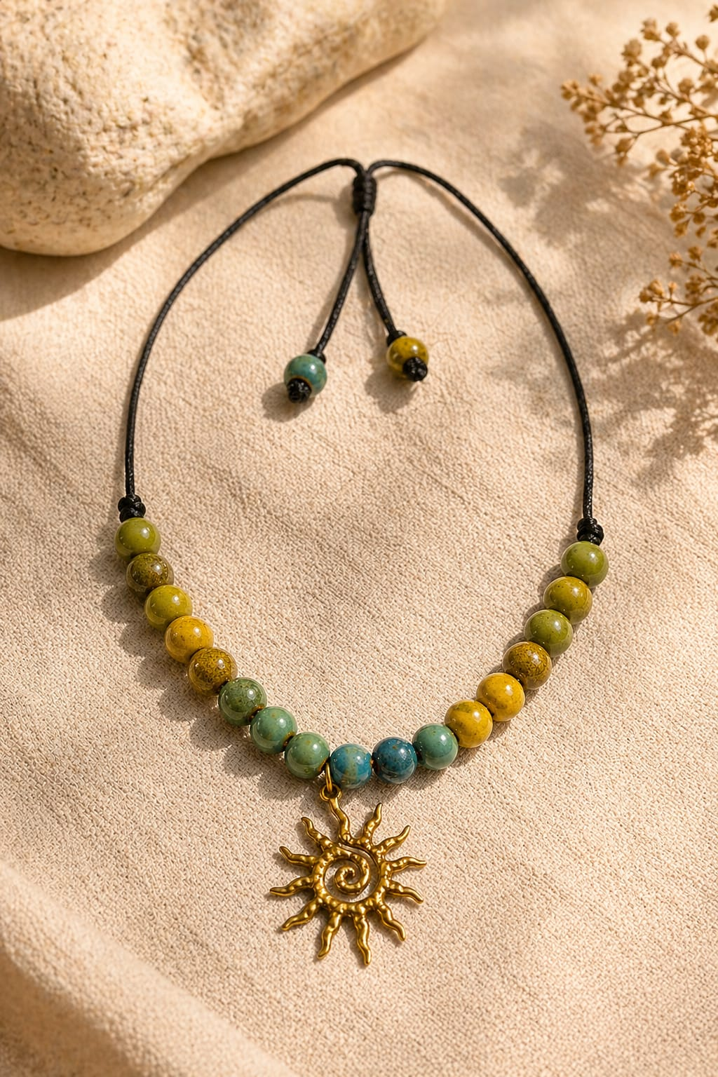 Collar Sol Boho — Acero Inoxidable 304