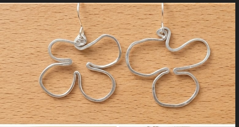 Flores de Plata — Aretes de Alambre