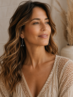 Aretes Infinito — Alambre y Cristal