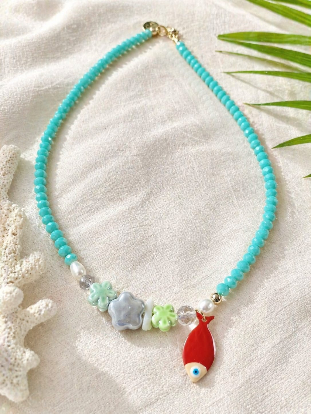 Collar Pececito — Cuentas de Vidrio